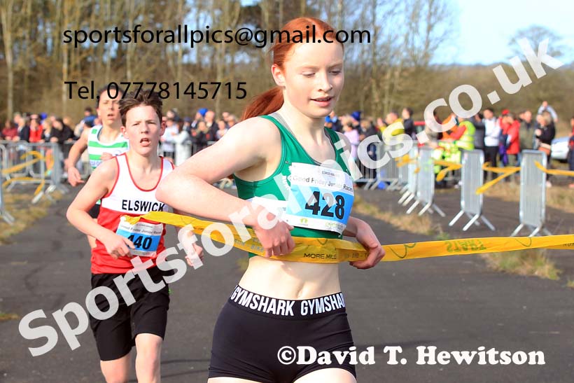 Boys and Girls Under-15s 2023 Elswick Harriers Road Relays, Albamarle Barrack Airfield, Ouston, Northumberland. Photo: David T. Hewitson/Sports for All Pics
